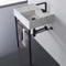 Small Modern Console Sink, Marble Style Sink, 24